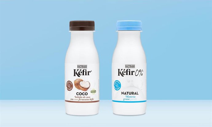 Quefir natural y de coco de Mercadona.