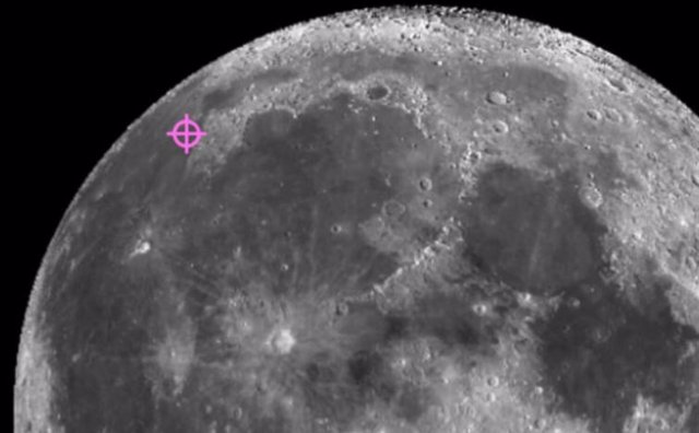 Archivo - Un símbolo marca el lugar donde la nave espacial Chang'e-5 aterrizó y recogió muestras en la luna.