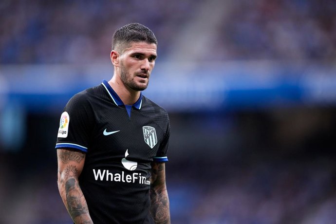 Rodrigo de Paul of Atletico de Madrid looks on during the La Liga Santander football match between Real Sociedad and Atletico de Madrid at Reale Arena on September 3, 2022, in San Sebastian, Spain.