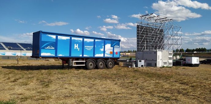 Instalación hidrógeno del Gran Premio Animoca Brands de Aragón de MotoGP de Alcañiz.