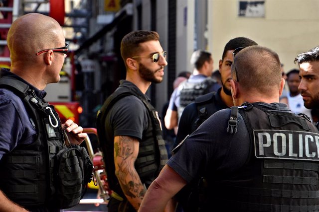 Agentes de la Policía, Marsella, Francia