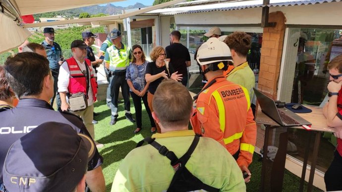Simulacro de rotura de una presa en el Depósito Cola de Sagunt (Valencia)