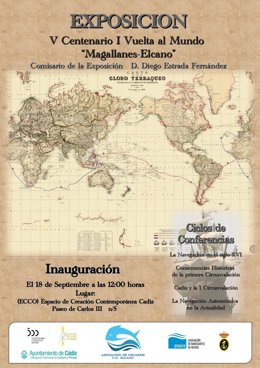 Cartel de la exposición conmemorativa sobre el V Centenario de la Primera Vuelta al Mundo Magallanes-Elcano