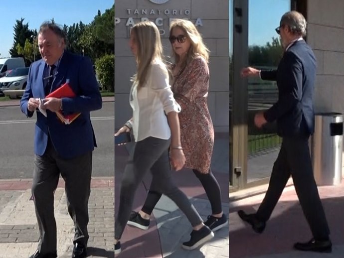 JUANCHO, AMALAIA Y JAVIER GARCÍA OBREGÓN ACUDEN AL TANATORIO DONDE SE ENCUENTRAN LOS RESTOS MORTALES DE SU PADRE