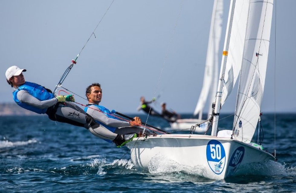 Jordi Xammar y Nora Brugman en el Europeo de 470