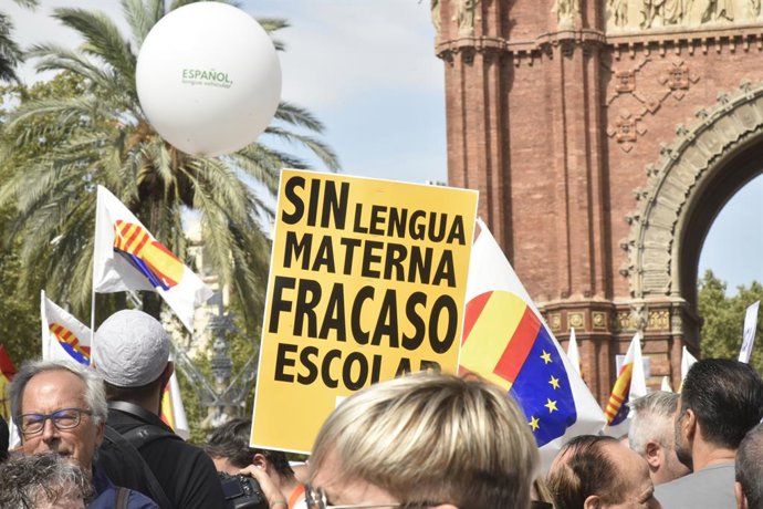 Pancarta de la manifestació