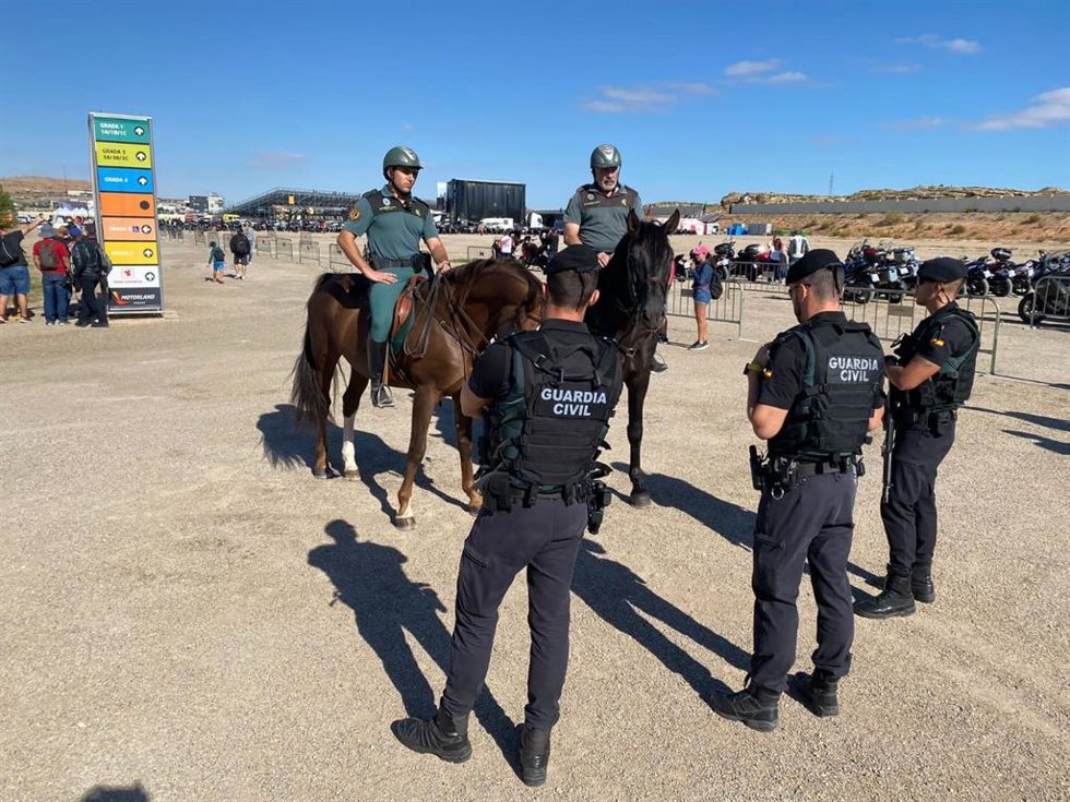 La Guardia Civil realiza más de mil servicios durante el dispositivo de seguridad del Gran Premio de Aragón de MotoGP.