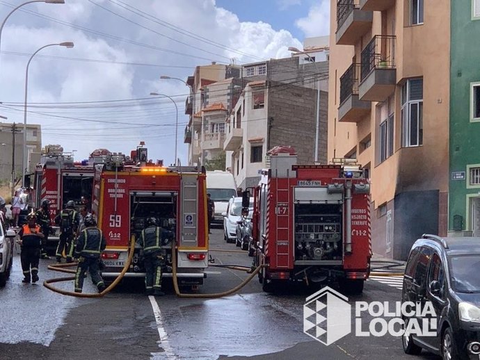 Incendio en un garaje en Santa Cruz de Tenerife