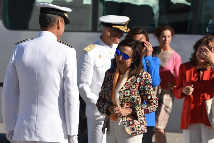 La ministra de Defensa, Margarita Robles, asiste a la inauguración del curso académico 2022-2023 en la Escuela Naval Militar