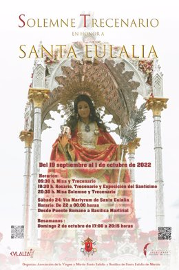Cartel trecenario de la Mártir Santa Eulalia de Mérida