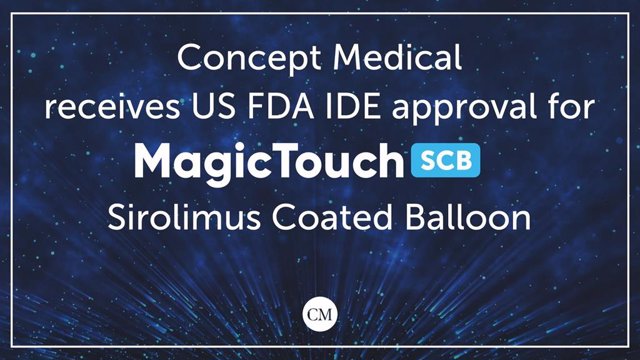 World's first IDE approved Sirolimus Coated Balloon in Coronary - MagicTouch SCB