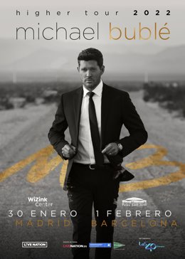Cartell dels concerts de Michael Bublé a Madrid i Barcelona el 2023