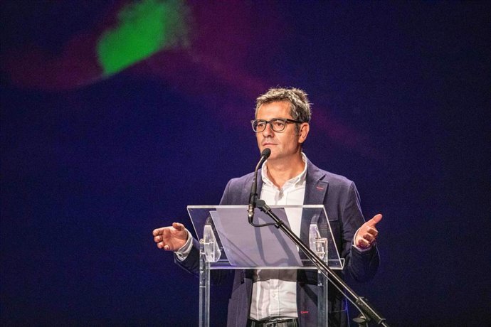 El ministro de la Presidencia, Félix Bolaños, interviene en el acto homenaje a la Comunidad Científica, en el Museo Insular,  a 18 de septiembre de 2022, en La Palma, Santa Cruz de Tenerife, Canarias (España).