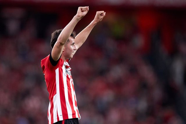 Jon Morcillo of Athletic Club reacts during the La Liga Santander football match between Athletic Club and Rayo Vallecano at San Mames on September 17, 2022, in Bilbao, Spain.