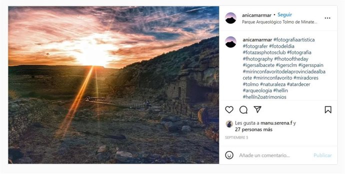 Fotografía de Ana Belén Martínez Marín, en el Parque Arqueológico del Tolmo de Minateda, en 'Mi rincón favorito' de Hellín