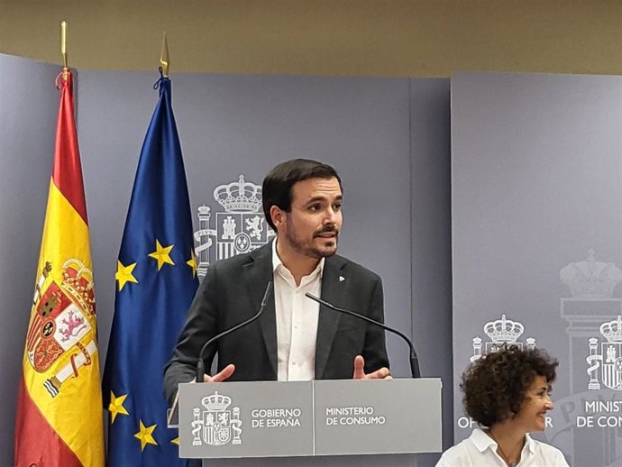 El ministro de Consumo, Alberto Garzón. En la sede del Ministerio a 19 de septiembre de 2022.