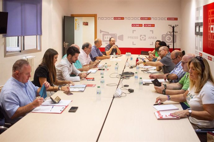 Reunión de este lunes de CCOO-UGT Aragón.