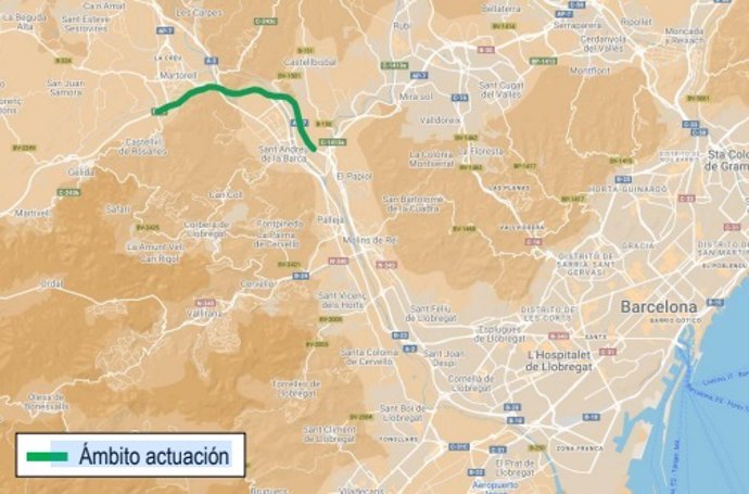 mbit d'actuació de l'ampliació a l'AP-7 