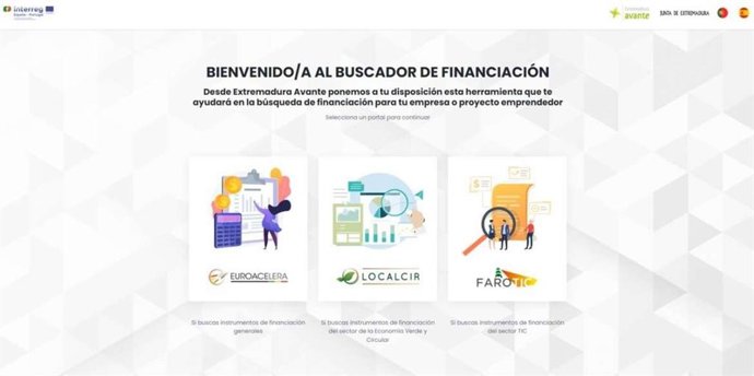 Herramienta online de Extremadura Avante para la búsqueda de instrumentos de financiación en la Euroace