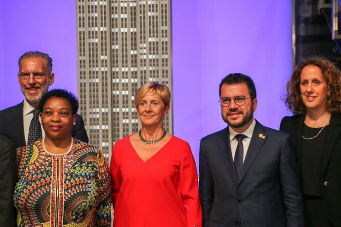 La consejera vasca de Desarrollo Económico, Sostenibilidad y Medio Ambiente, Arantxa Tapia, en la Semana del Clima en Nueva York.