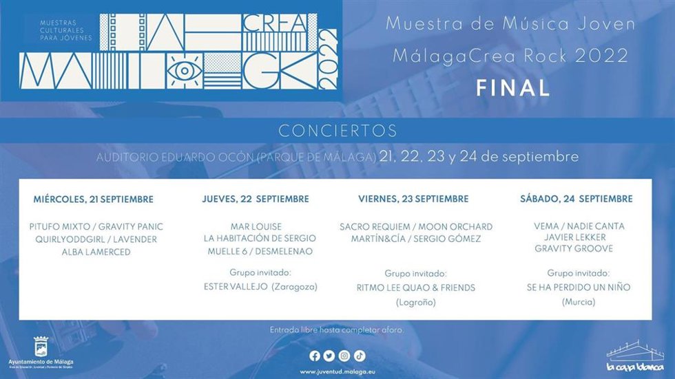 Cartel Málaga CreaRock