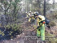 Extinguido un incendio forestal declarado en Huéscar (Granada) tras la caída de un rayo