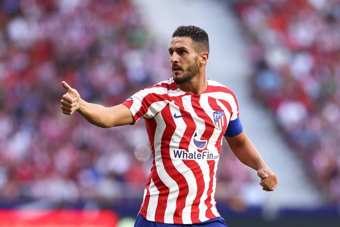 Jorge Resurreccion "Koke" of Atletico de Madrid gestures during the Spanish League, La Liga Santander, football match played between Atletico de Madrid and Villarreal CF at Civitas Metropolitano stadium on August 21, 2022 in Madrid, Spain.