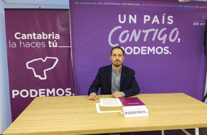 Archivo - Luis del Piñal, líder de Podemos Cantabria