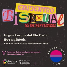 Cartel de un encuentro bisexual de Lambda