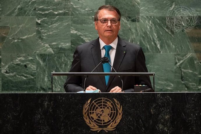 Archivo - Jair Bolsonaro habla ante la Asamblea General de la ONU