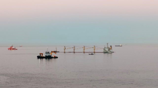 El OS35 hundido en Gibraltar.