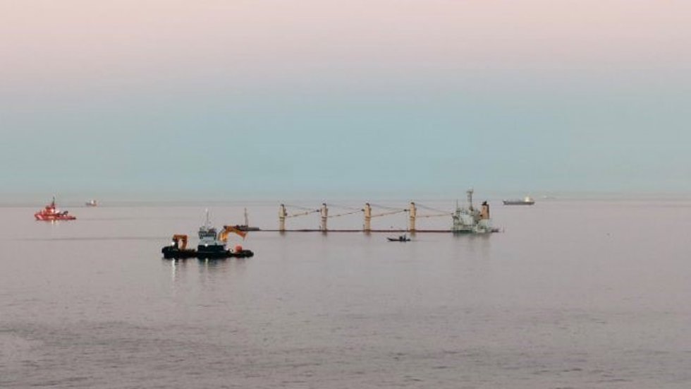 El OS35 hundido en Gibraltar.