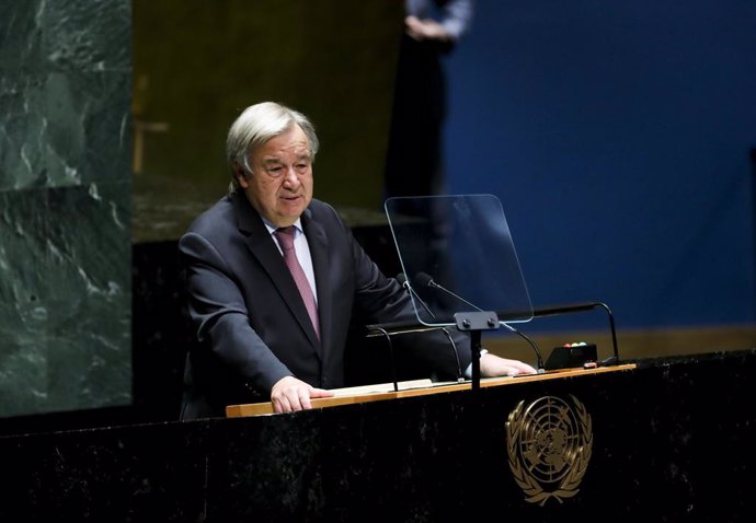 António Guterres, secretario general de la ONU, ante la Asamblea General