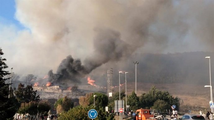 Incendio en el monte Ezkaba
