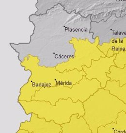 Alertas en Extremadura para el 21 de septiembre