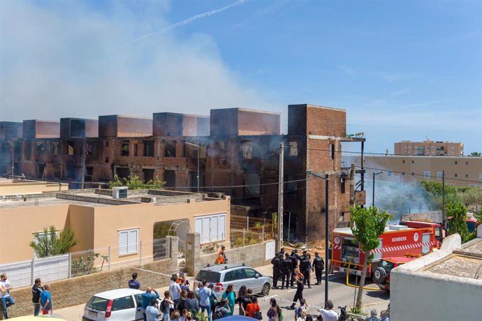 Archivo - El edificio calcinado de Es Viver.