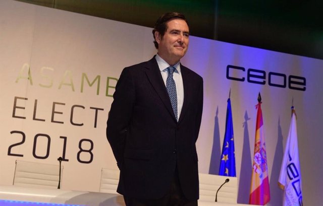 Archivo - Antonio Garamendi tras ser proclamado presidente de la CEOE en noviembre de 2018