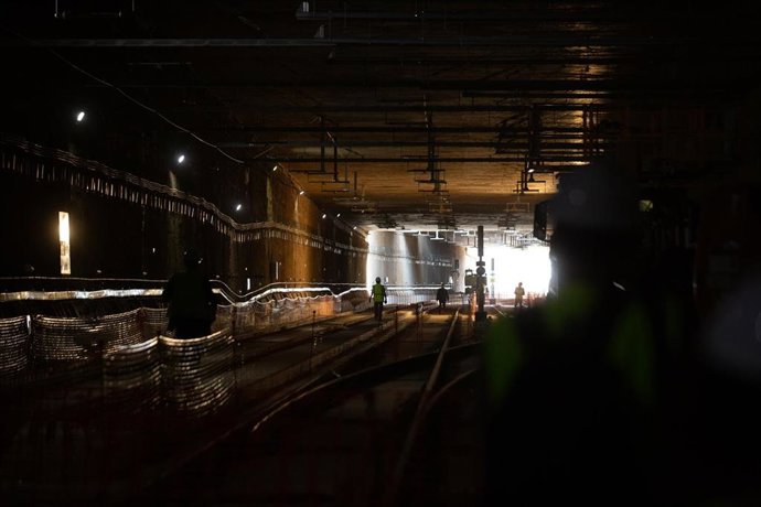 Archivo - Obras de la estación de La Sagrera, a 23 de mayo de 2022, en Barcelona, Cataluña (España). La ministra de Transportes ha visitado la estación intermodal de La Sagrera para supervisar el avance del proyecto de esta, que albergará 50 millones de