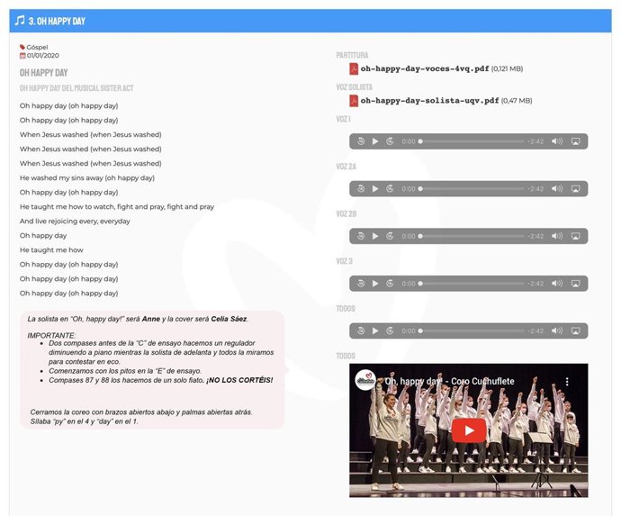 El Coro Cuchuflete estrena Aula Virtual