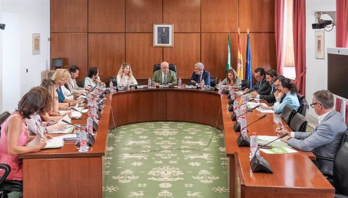 Reunión de la Junta de Portavoces del Parlamento andaluz, en una fotografía de archivo