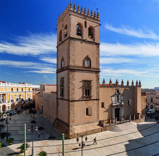 Vista de la Catedral de Badajoz.