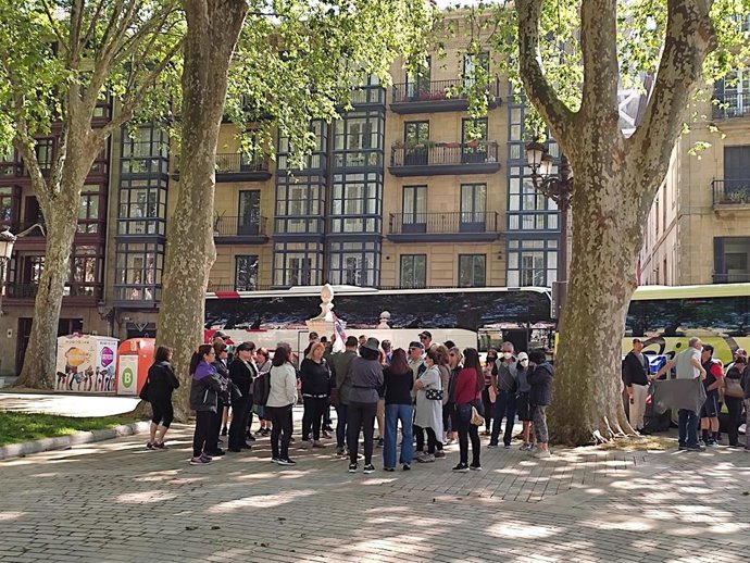 Turistas en Bilbao
