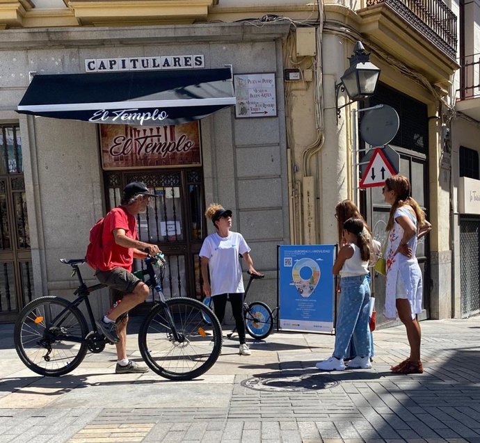 Un ciclista durante la Semana de la Movilidad.