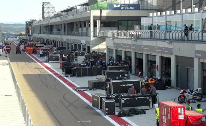 El proceso de desmontaje comenzó en cuanto acabó el Gran Premio