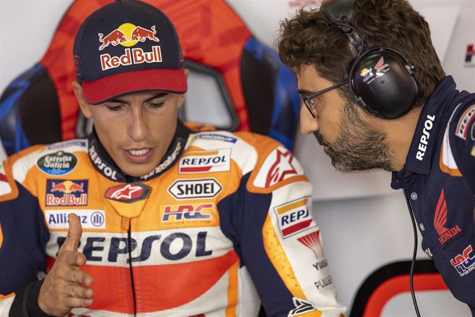 El piloto de MotoGP Marc Márquez (Repsol Honda) en el GP de Aragón 2022.