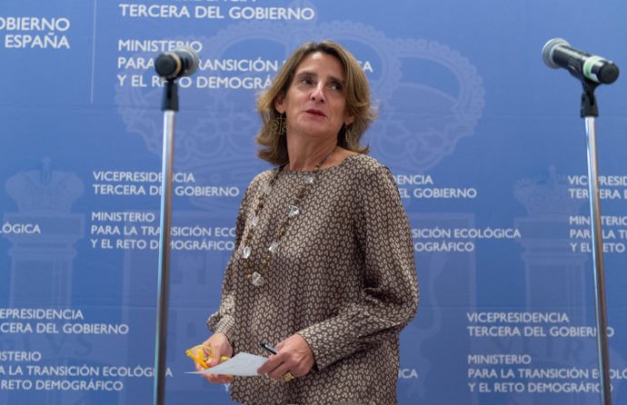 La vicepresidenta del Gobierno y ministra para la Transición Ecológica y el Reto Demográfico, Teresa Ribera