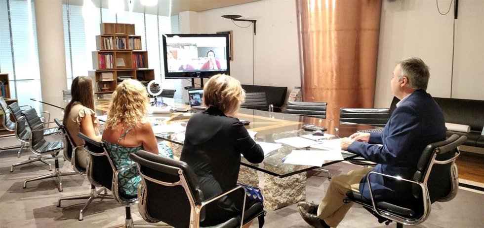 Heriberto García en la reunión de este jueves.