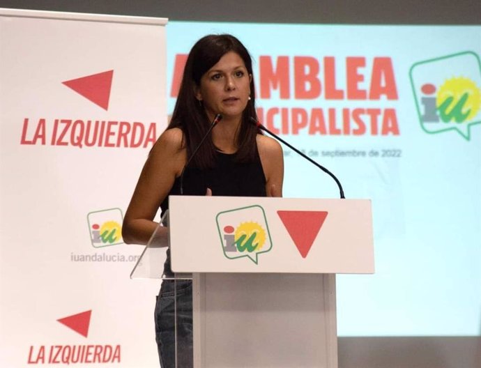 La coordinadora provincial de IU en Almería, María Jesús Amate