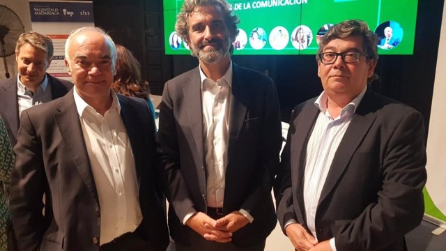 (Desde Izda.) Francisco Bocero, Sebastián Torres Y Jacinto Mañas, En La Gala De Extradigital.