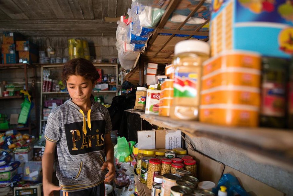 Una niña yazidí